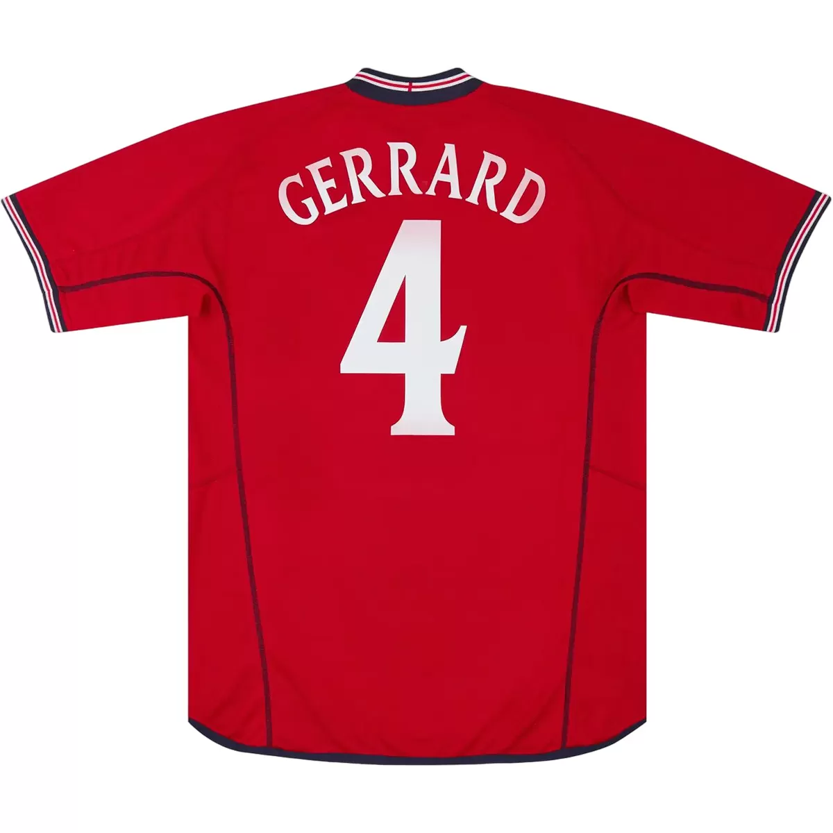 Gerrard #4 Retro England Away Jersey World Cup 2002