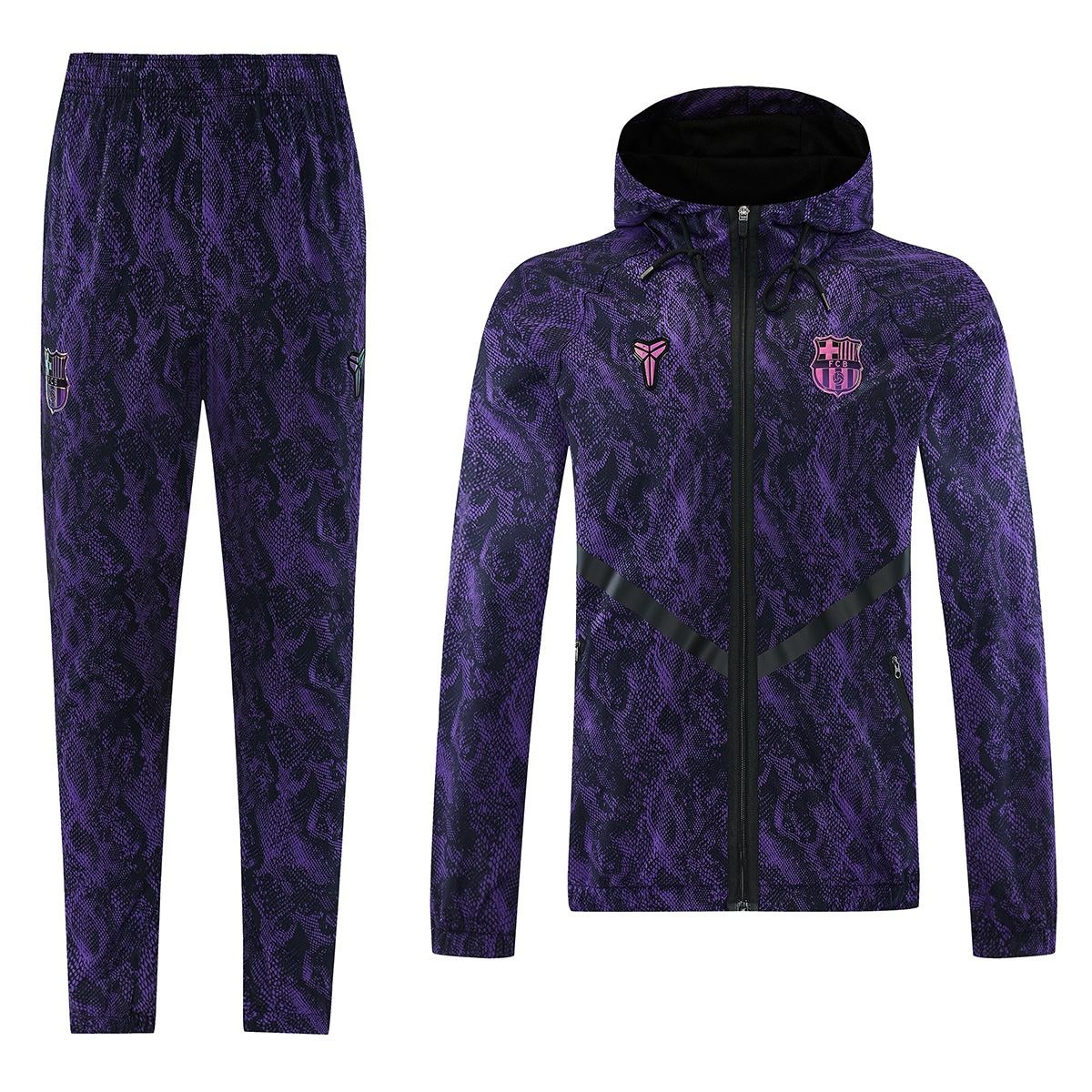 Barcelona x Kobe Bryant Windbreaker Tracksuit Kit(Hoodie+Pants) Purple 2026/27