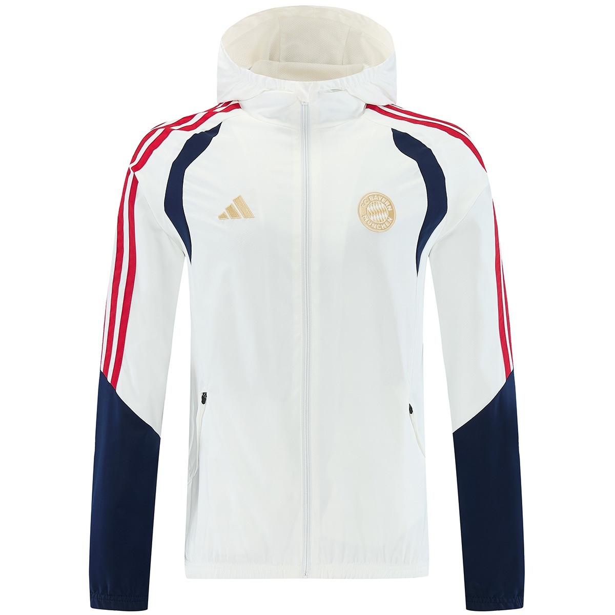Bayern Munich Windbreaker Tracksuit Kit(Hoodie+Pants) White 2026/27 - 图片 3