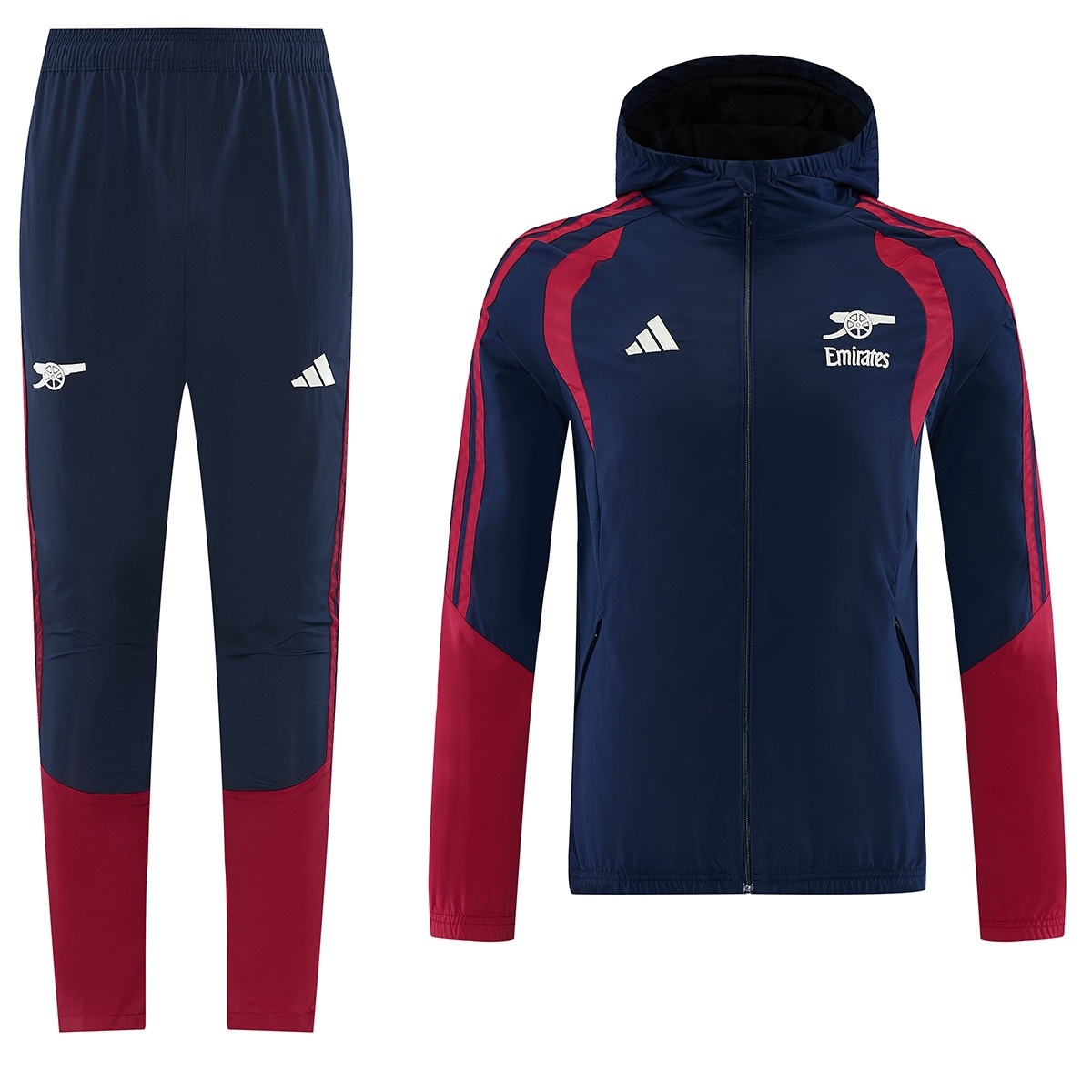 Arsenal Windbreaker Tracksuit Kit(Hoodie+Pants) Navy 2026/27