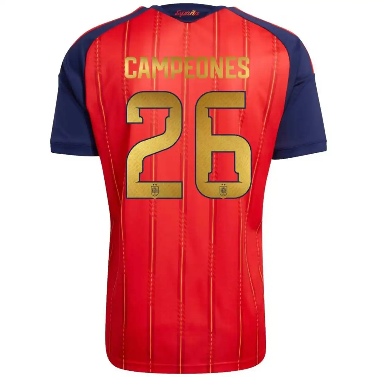 CAMPEONES #26 Spain 2026 World Cup Winners 2 Star Home Match Jersey – Player Version