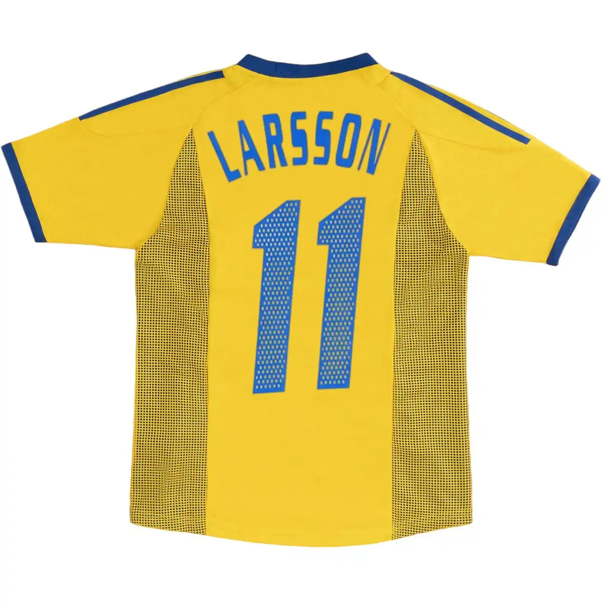 LARSSON #11 Retro Sweden Home Jersey World Cup 2002