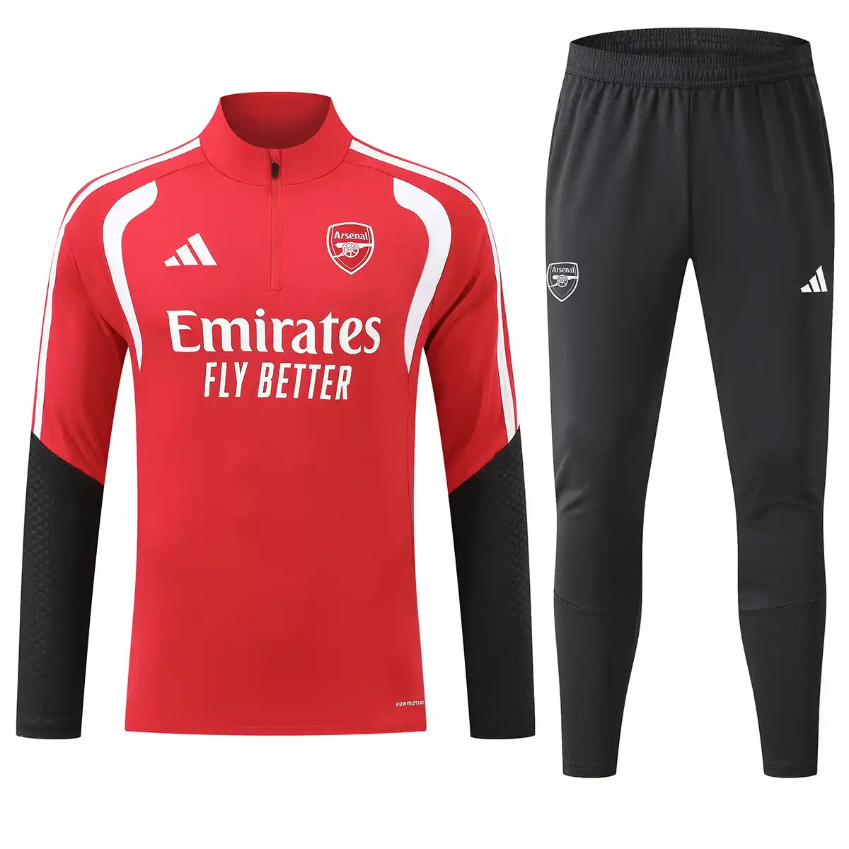 Arsenal 1/4 Zipper Sweat Kit(Top+Pants) Red 2026/27
