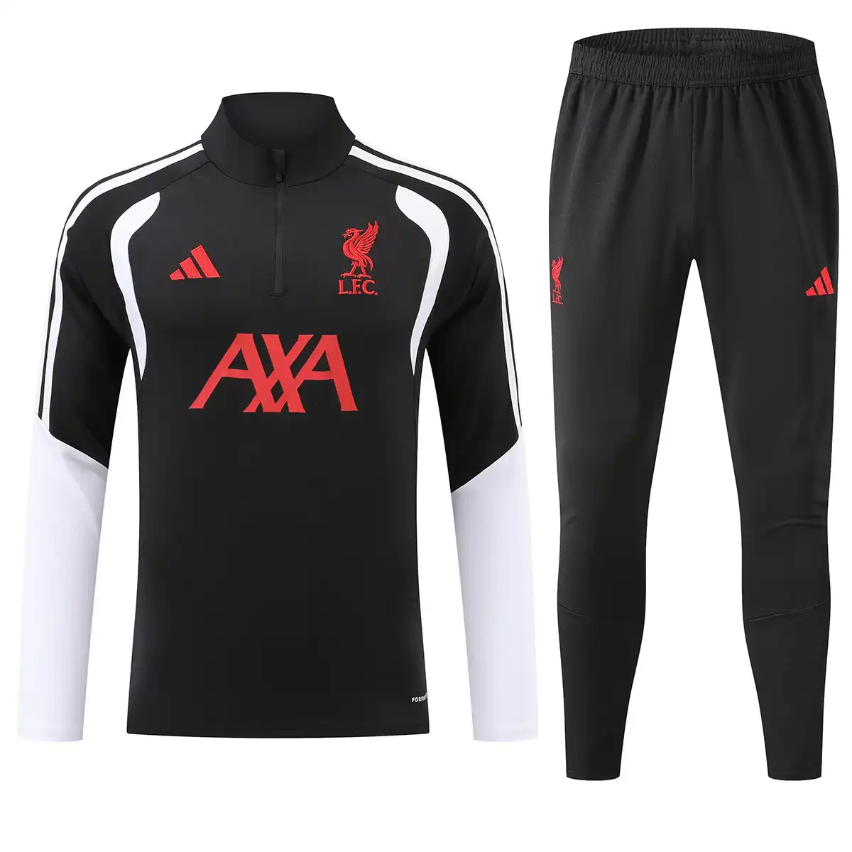 Liverpool 1/4 Zipper Sweat Kit(Top+Pants) Black 2026/27